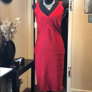 NWT, Red hot Kim Kardashian bandage dress Sz Large